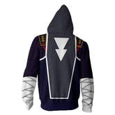 Unisex Link Hoodies The Legend of Zelda Zip Up 3D Print Jacket Sweatshirt Navy - INSWEAR